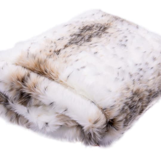 Vickerman 60" Snow White Lynx Faux Fur Tree Skirt
